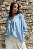 Shayle Indian Cotton Smock Shirt Denim
